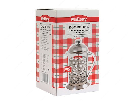 Френч-пресс MALLONY 950092 T046-800ML 800мл